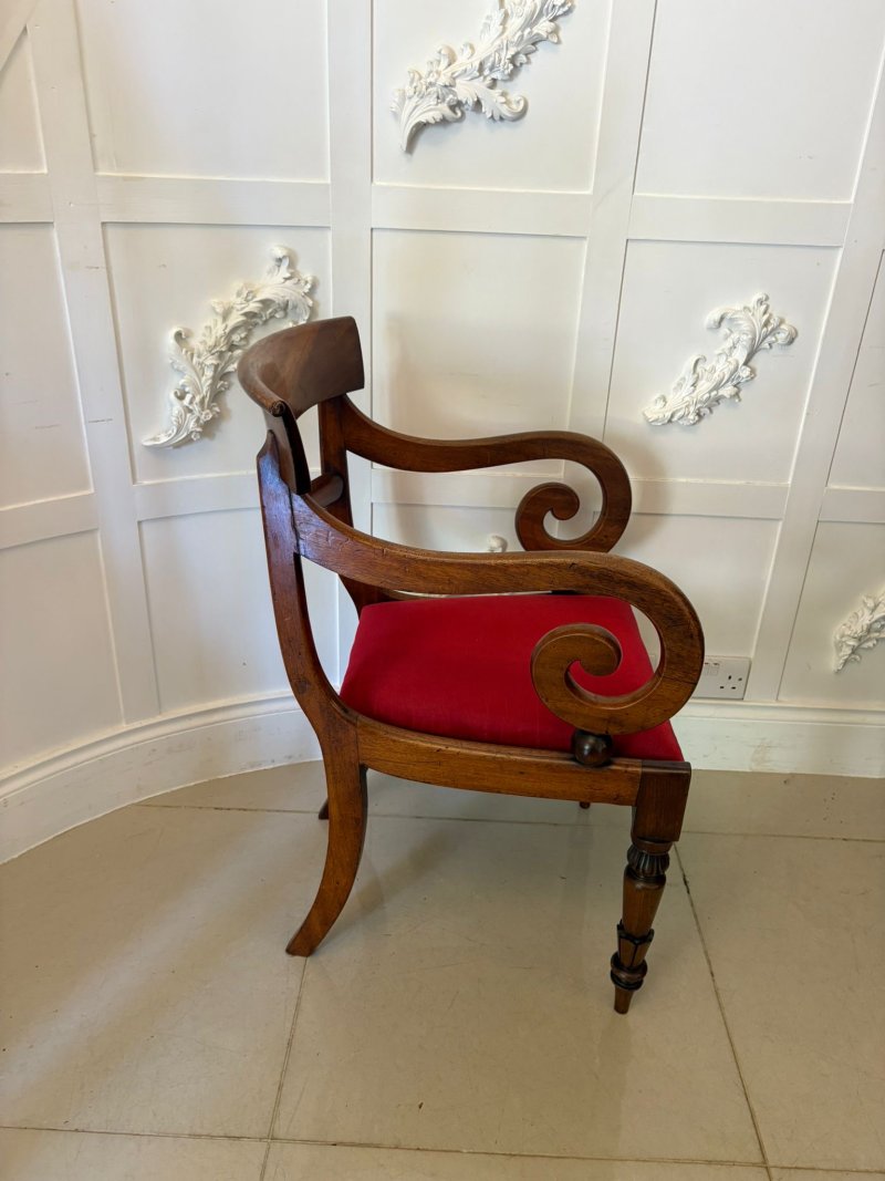 Antique Willian IV Quality Mahogany Desk Chair - Image 2